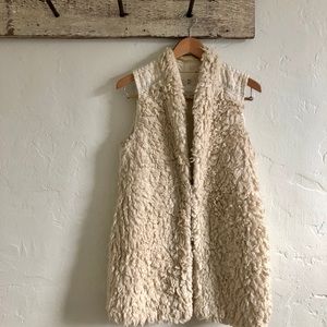 Boho chic Anthropologie Furry Vest